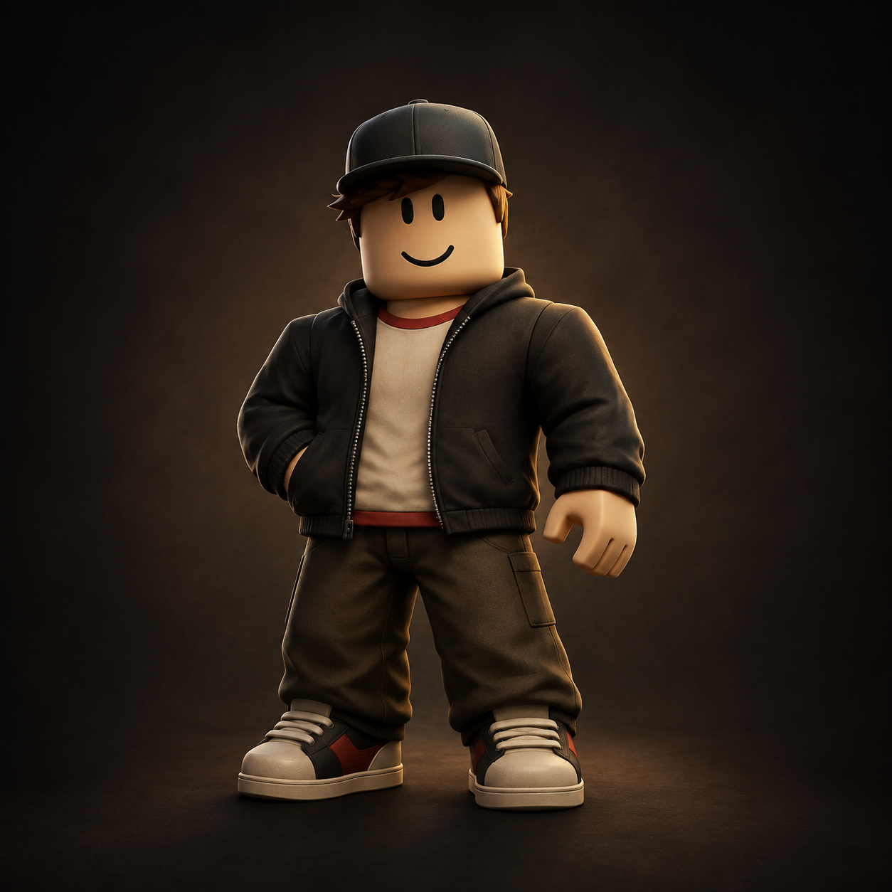 Blocky avatar in classic streetwear